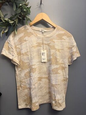 Z Supply Beige Camo Short Sleeve Tee